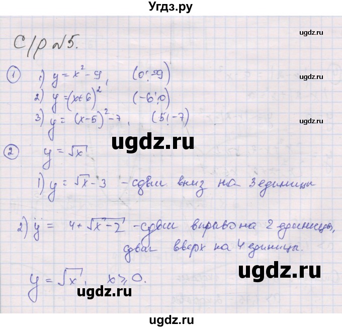 ГДЗ (Решебник) по алгебре 9 класс (самостоятельные и контрольные работы ) Мерзляк А.Г. / самостоятельные работы / вариант 4 / 5