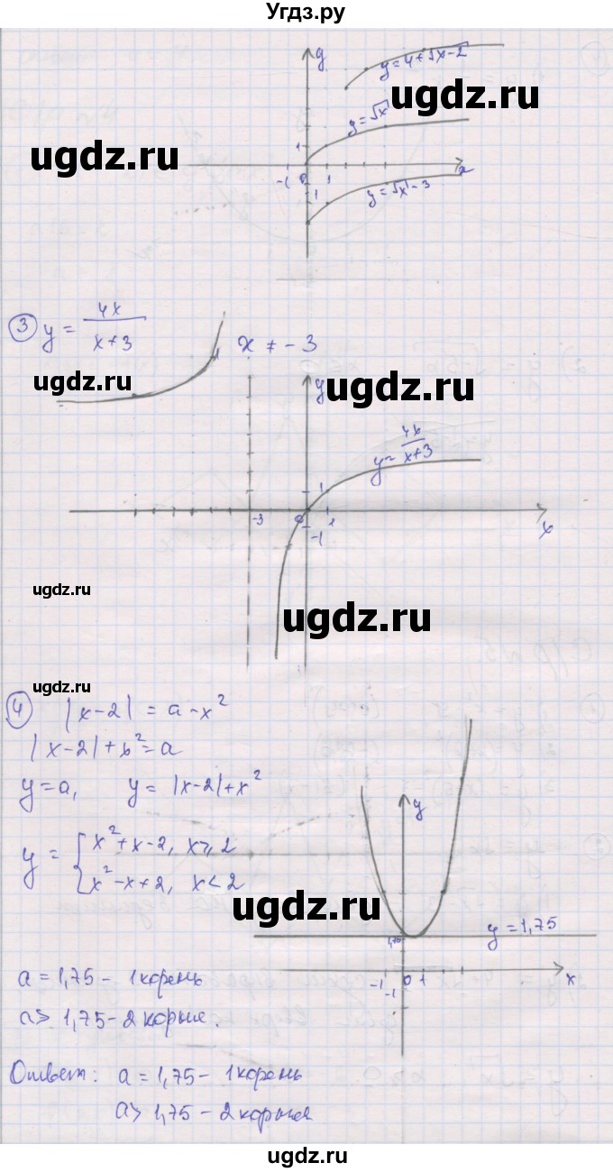 ГДЗ (Решебник) по алгебре 9 класс (самостоятельные и контрольные работы ) Мерзляк А.Г. / самостоятельные работы / вариант 4 / 5(продолжение 2)