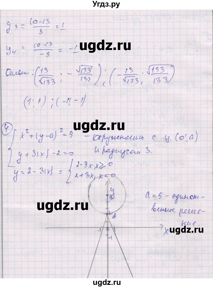 ГДЗ (Решебник) по алгебре 9 класс (самостоятельные и контрольные работы ) Мерзляк А.Г. / контрольные работы / вариант 2 / 3(продолжение 4)
