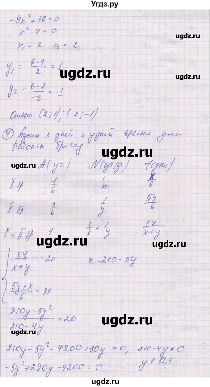 ГДЗ (Решебник) по алгебре 9 класс (самостоятельные и контрольные работы ) Мерзляк А.Г. / контрольные работы / вариант 2 / 8(продолжение 3)
