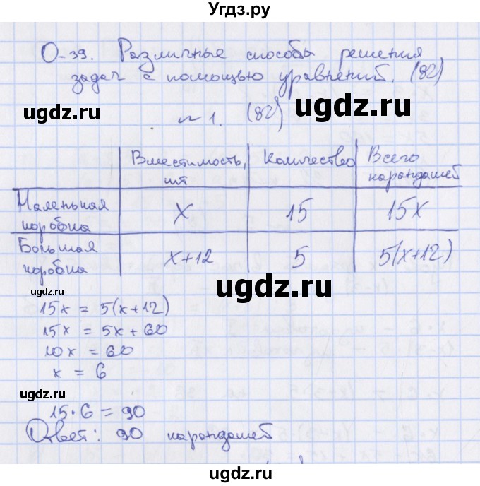 ГДЗ (Решебник) по алгебре 7 класс (дидактические материалы) Евстафьева Л.П., / обучающие работы / О-39 номер / 1