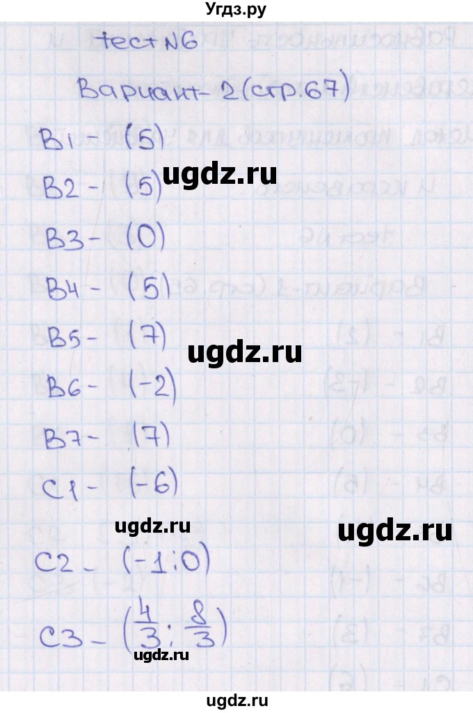 ГДЗ (Решебник) по алгебре 11 класс (тематические тесты ЕГЭ) Ю.В. Шепелева / тест 6. вариант / 2
