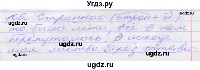 ГДЗ (Решебник к учебнику 2016) по русскому языку 10 класс Гусарова И.В. / упражнение / 105