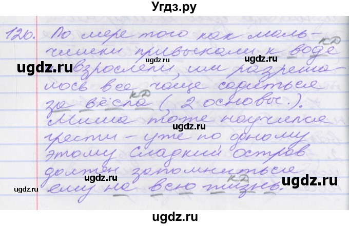 ГДЗ (Решебник к учебнику 2016) по русскому языку 10 класс Гусарова И.В. / упражнение / 120