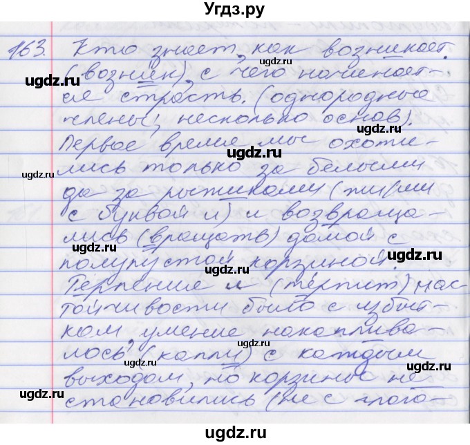 ГДЗ (Решебник к учебнику 2016) по русскому языку 10 класс Гусарова И.В. / упражнение / 163