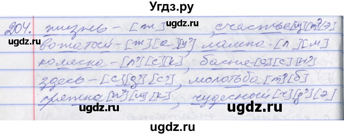 ГДЗ (Решебник к учебнику 2016) по русскому языку 10 класс Гусарова И.В. / упражнение / 204