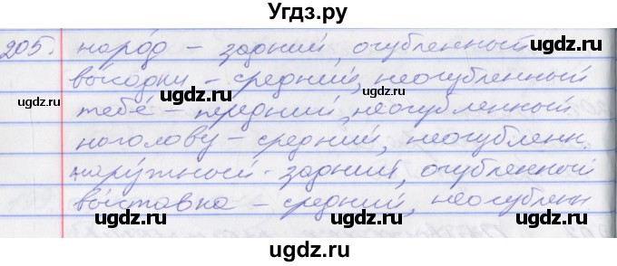 ГДЗ (Решебник к учебнику 2016) по русскому языку 10 класс Гусарова И.В. / упражнение / 205