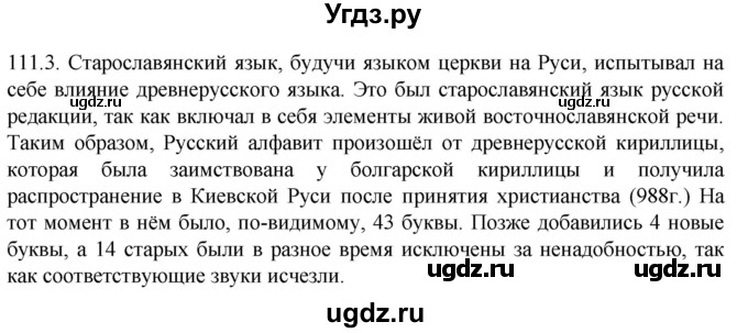 ГДЗ (Решебник к учебнику 2022) по русскому языку 10 класс Гусарова И.В. / упражнение / 111(продолжение 2)