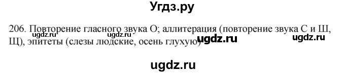 ГДЗ (Решебник к учебнику 2022) по русскому языку 10 класс Гусарова И.В. / упражнение / 206