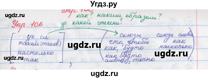 ГДЗ (Решебник) по русскому языку 9 класс (рабочая тетрадь) Литвинова М.М. / упражнение номер / 106