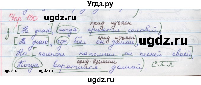 ГДЗ (Решебник) по русскому языку 9 класс (рабочая тетрадь) Литвинова М.М. / упражнение номер / 130