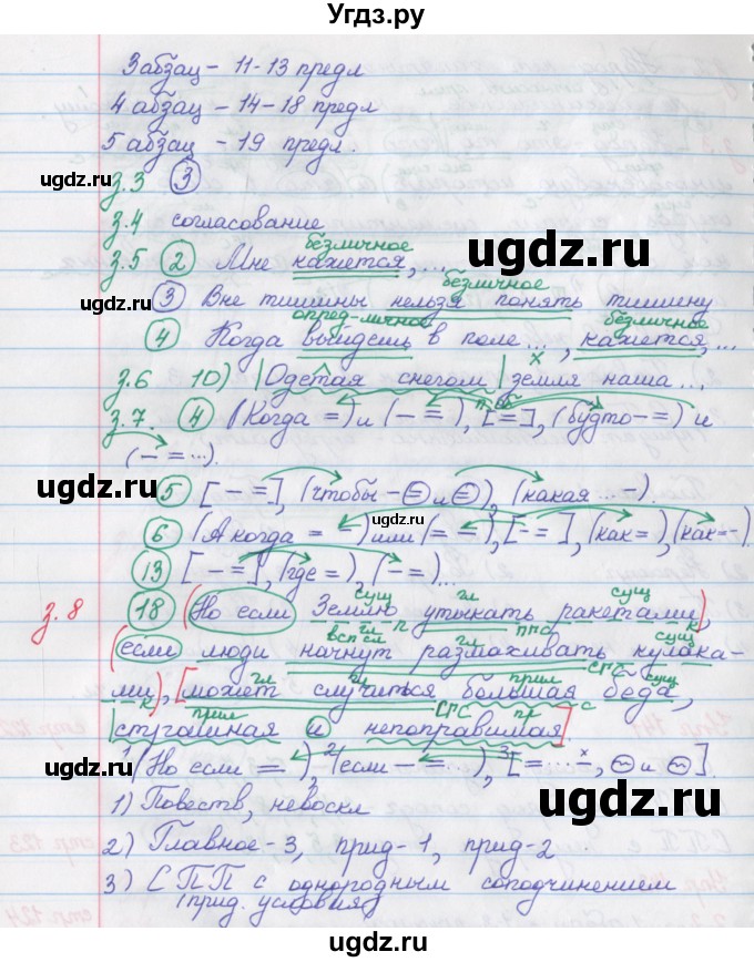 ГДЗ (Решебник) по русскому языку 9 класс (рабочая тетрадь) Литвинова М.М. / упражнение номер / 142(продолжение 2)