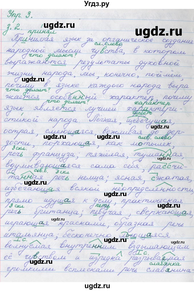 ГДЗ (Решебник) по русскому языку 9 класс (рабочая тетрадь) Литвинова М.М. / упражнение номер / 3(продолжение 2)