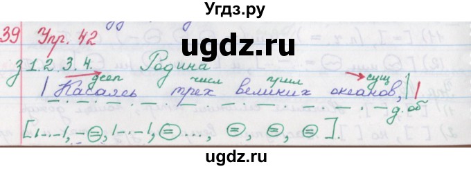 ГДЗ (Решебник) по русскому языку 9 класс (рабочая тетрадь) Литвинова М.М. / упражнение номер / 42