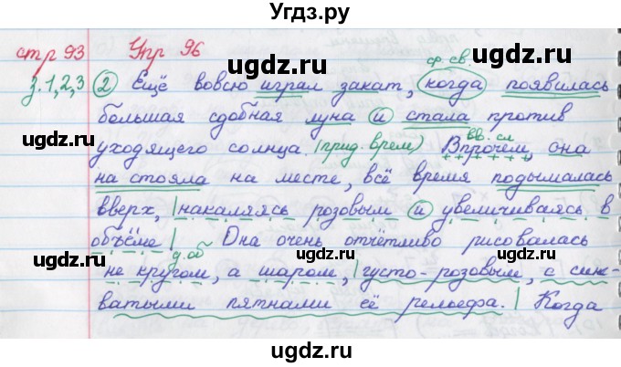 ГДЗ (Решебник) по русскому языку 9 класс (рабочая тетрадь) Литвинова М.М. / упражнение номер / 96