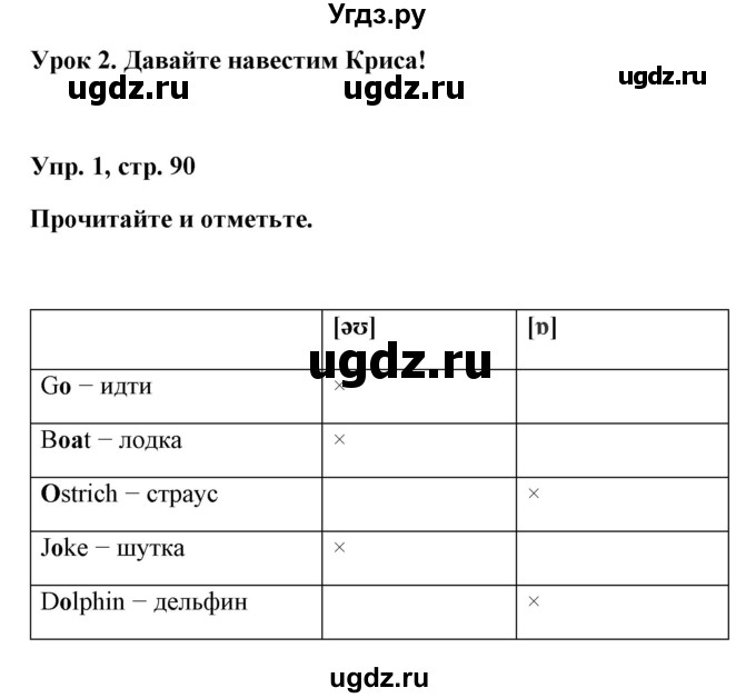 ГДЗ (Решебник) по английскому языку 5 класс Л. М. Лапицкая / часть 2. страница / 90