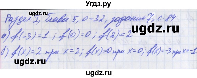 ГДЗ (Решебник) по алгебре 8 класс (дидактические материалы ) Евстафьева Л.П. / обучающие работы / О-32.№ / 7