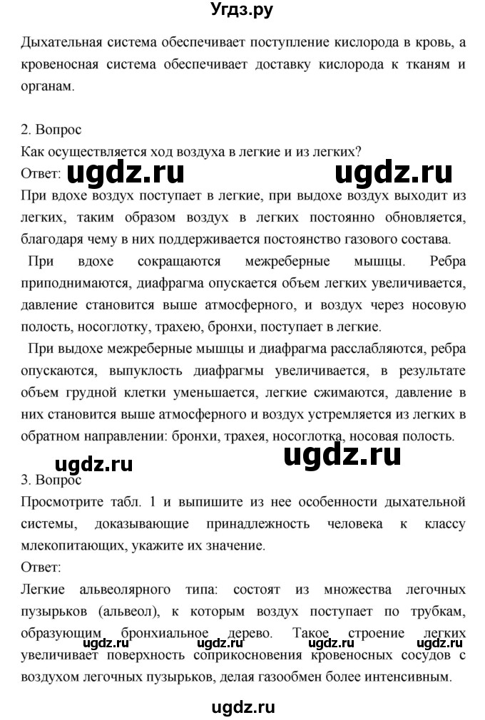 ГДЗ (Решебник) по биологии 8 класс Драгомилов А.Г. / страница / 124(продолжение 5)
