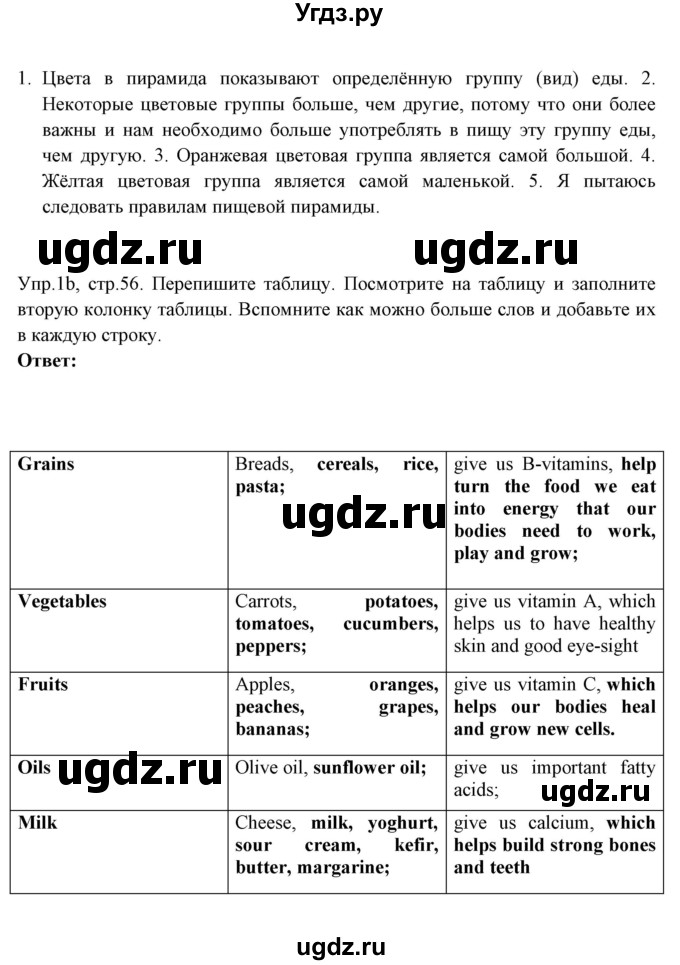 ГДЗ (Решебник №1) по английскому языку 9 класс Л.М. Лапицкая / страница / 56(продолжение 4)