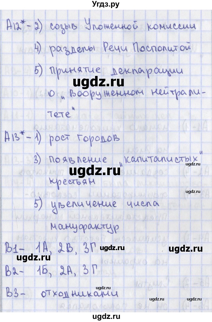 ГДЗ (Решебник) по истории 7 класс (контрольно-измерительные материалы) Волкова К.В. / тест 40. вариант / 2(продолжение 2)