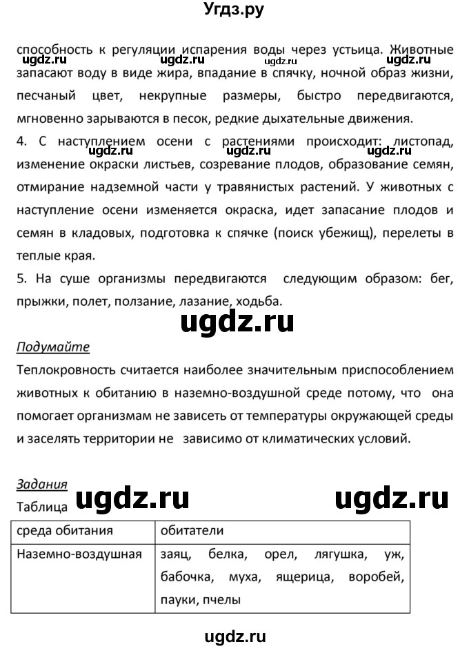 ГДЗ (Решебник) по биологии 5 класс Плешаков А.А. / § номер / 22(продолжение 2)