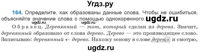 ГДЗ (Учебник 2020) по русскому языку 6 класс Л. А. Мурина / упражнение / 164