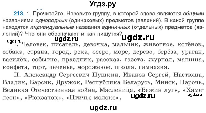 ГДЗ (Учебник 2020) по русскому языку 6 класс Л. А. Мурина / упражнение / 213