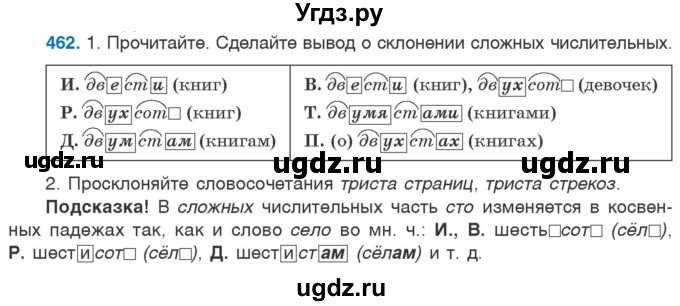 ГДЗ (Учебник 2020) по русскому языку 6 класс Л. А. Мурина / упражнение / 462