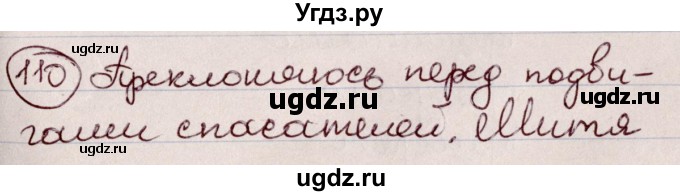 ГДЗ (Решебник к учебнику 2020) по русскому языку 6 класс Л. A. Мурина / упражнение / 110