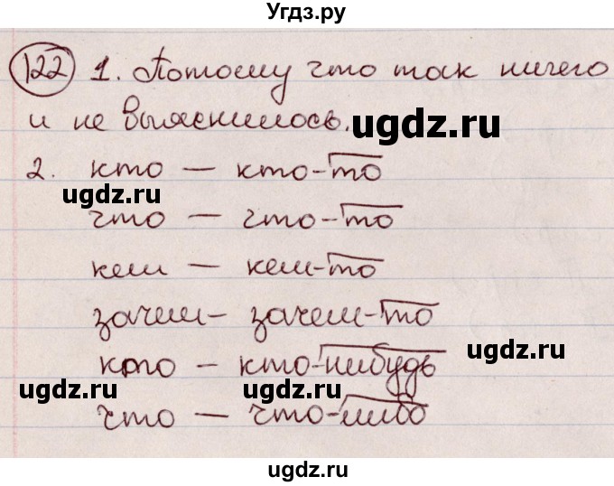 ГДЗ (Решебник к учебнику 2020) по русскому языку 6 класс Л. А. Мурина / упражнение / 122