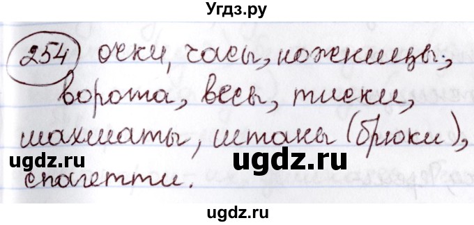 ГДЗ (Решебник к учебнику 2020) по русскому языку 6 класс Л. A. Мурина / упражнение / 254