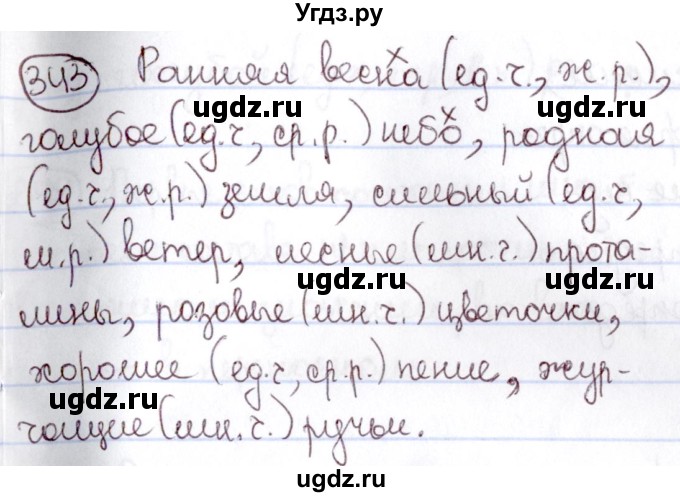 ГДЗ (Решебник к учебнику 2020) по русскому языку 6 класс Л. А. Мурина / упражнение / 343