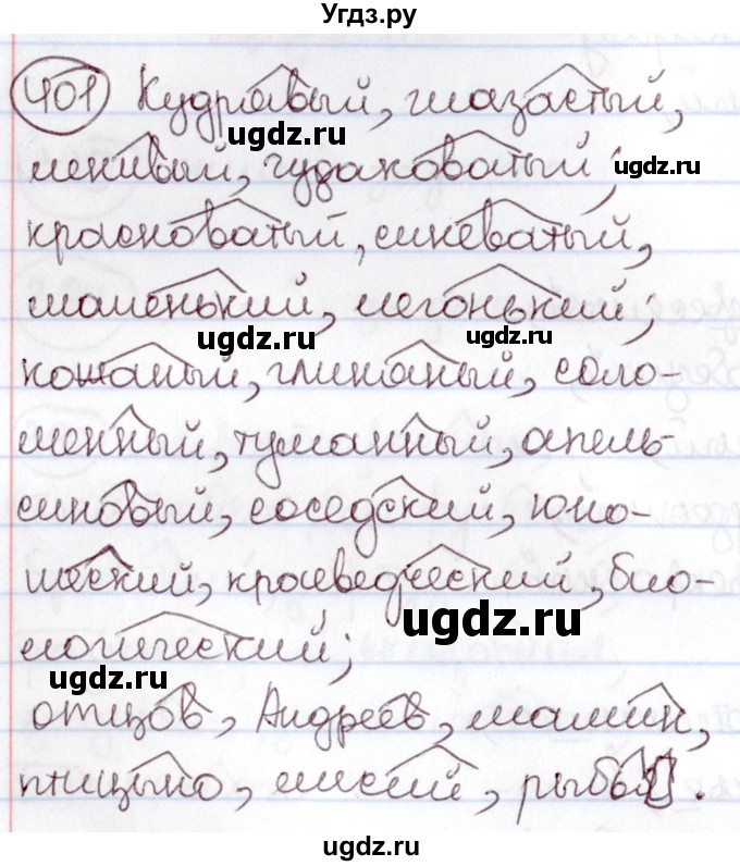 ГДЗ (Решебник к учебнику 2020) по русскому языку 6 класс Л. A. Мурина / упражнение / 401