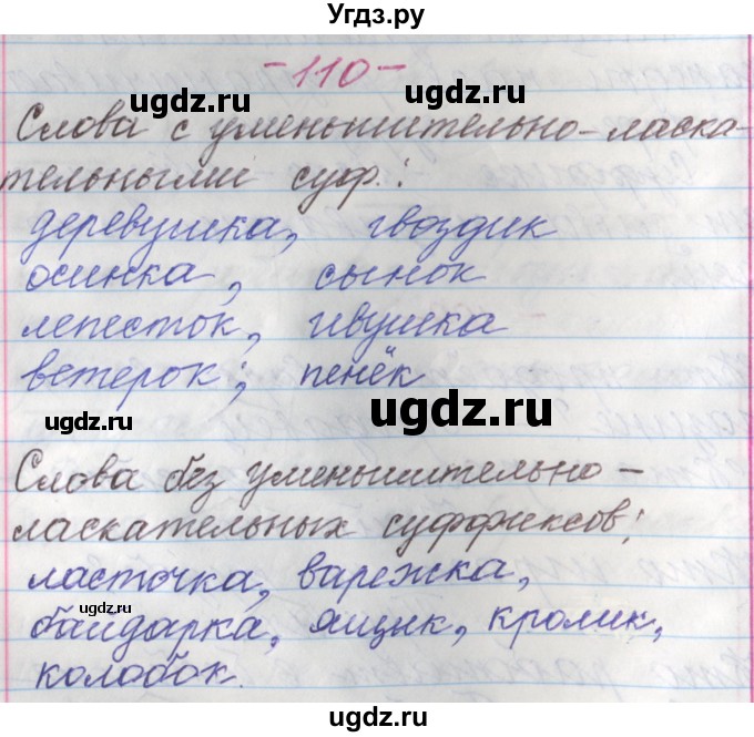 ГДЗ (Решебник №1 к учебнику 2015) по русскому языку 6 класс Л. A. Мурина / упражнение / 110