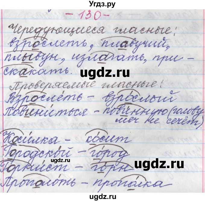 ГДЗ (Решебник №1 к учебнику 2015) по русскому языку 6 класс Л. А. Мурина / упражнение / 130