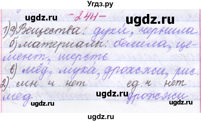 ГДЗ (Решебник №1 к учебнику 2015) по русскому языку 6 класс Л. A. Мурина / упражнение / 244