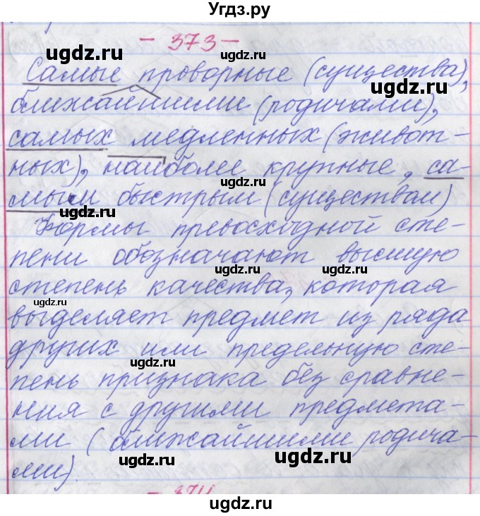 ГДЗ (Решебник №1 к учебнику 2015) по русскому языку 6 класс Л. А. Мурина / упражнение / 373