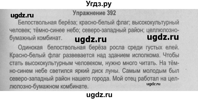 ГДЗ (Решебник №2 к учебнику 2015) по русскому языку 6 класс Л. A. Мурина / упражнение / 392