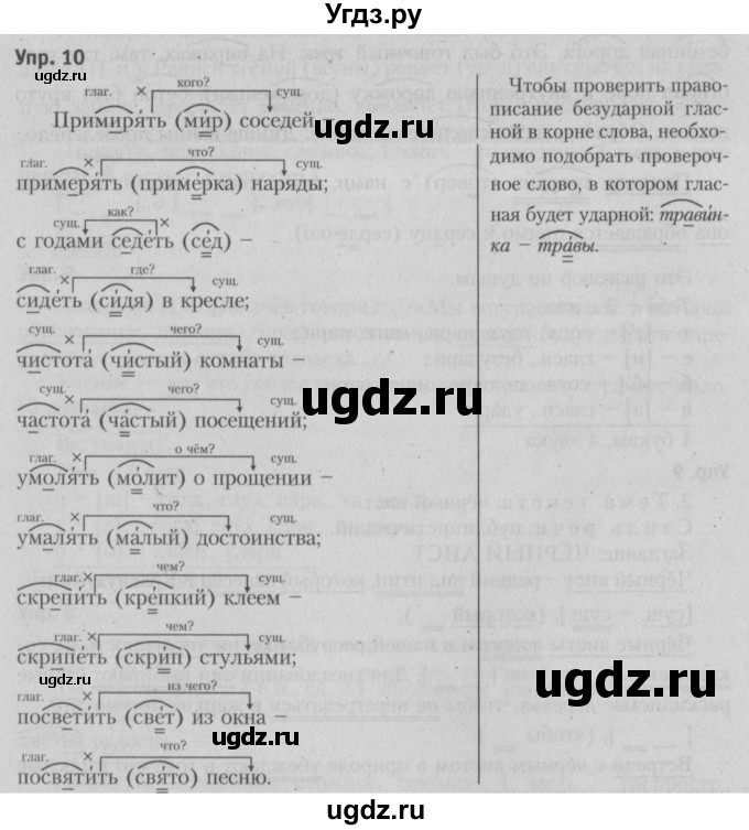 ГДЗ (Решебник №3 к учебнику 2015) по русскому языку 6 класс Л. A. Мурина / упражнение / 10