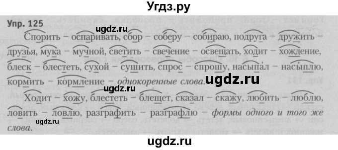 ГДЗ (Решебник №3 к учебнику 2015) по русскому языку 6 класс Л. А. Мурина / упражнение / 125