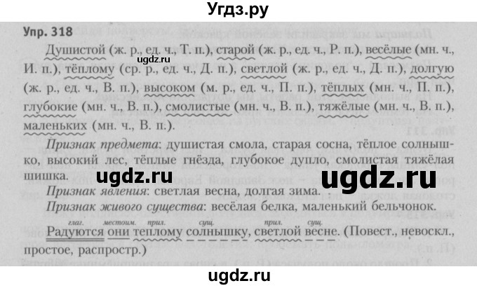 ГДЗ (Решебник №3 к учебнику 2015) по русскому языку 6 класс Л. A. Мурина / упражнение / 318