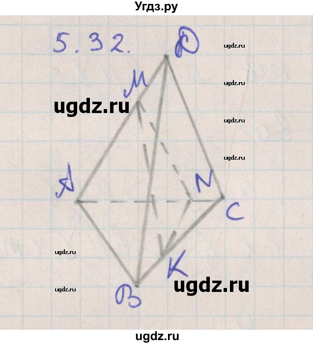 ГДЗ (Решебник) по геометрии 10 класс Мерзляк А.Г. / параграф 5 номер / 5.32
