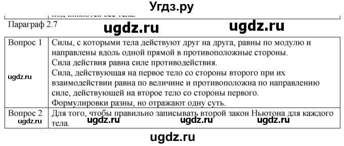 ГДЗ (Решебник) по физике 10 класс (механика) Мякишев Г.Я. / глава 2 / вопросы. параграф / 7