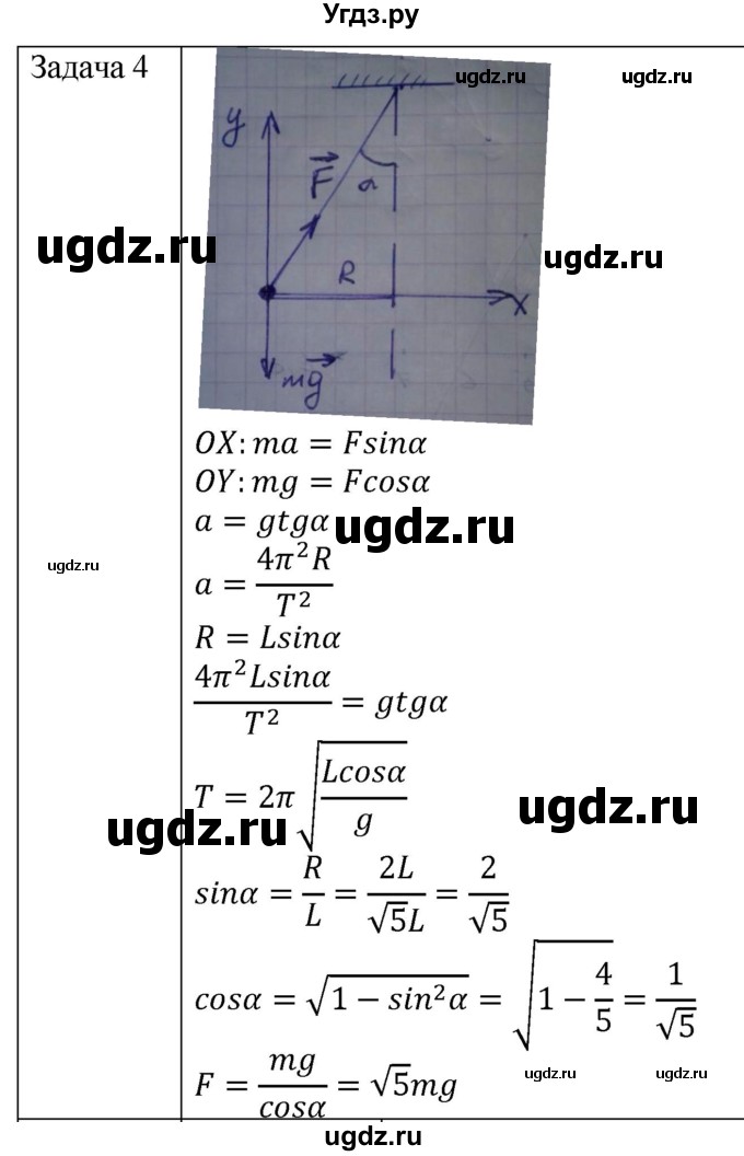 ГДЗ (Решебник) по физике 10 класс (механика) Мякишев Г.Я. / глава 2 / упражнение 7 / 4
