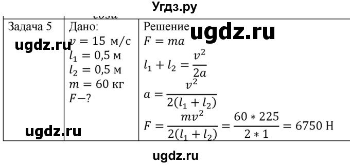 ГДЗ (Решебник) по физике 10 класс (механика) Мякишев Г.Я. / глава 2 / упражнение 7 / 5