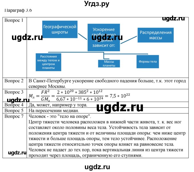ГДЗ (Решебник) по физике 10 класс (механика) Мякишев Г.Я. / глава 3 / вопросы. параграф / 6