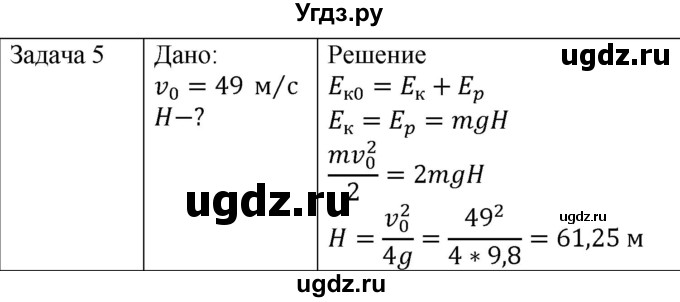 ГДЗ (Решебник) по физике 10 класс (механика) Мякишев Г.Я. / глава 6 / упражнение 11 / 5