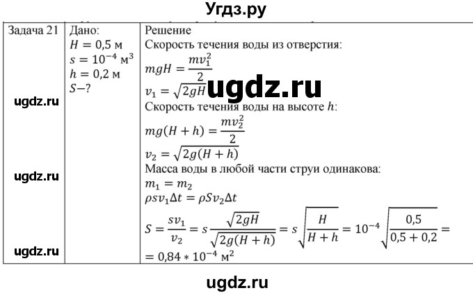 ГДЗ (Решебник) по физике 10 класс (механика) Мякишев Г.Я. / глава 9 / упражнение 16 / 21