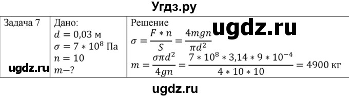 ГДЗ (Решебник) по физике 10 класс (механика) Мякишев Г.Я. / глава 9 / упражнение 16 / 7