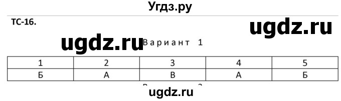 ГДЗ (Решебник) по физике 10 класс (дидактические материалы) Марон А.Е. / тесты для самоконтроля / ТС-16.. вариант номер / 1